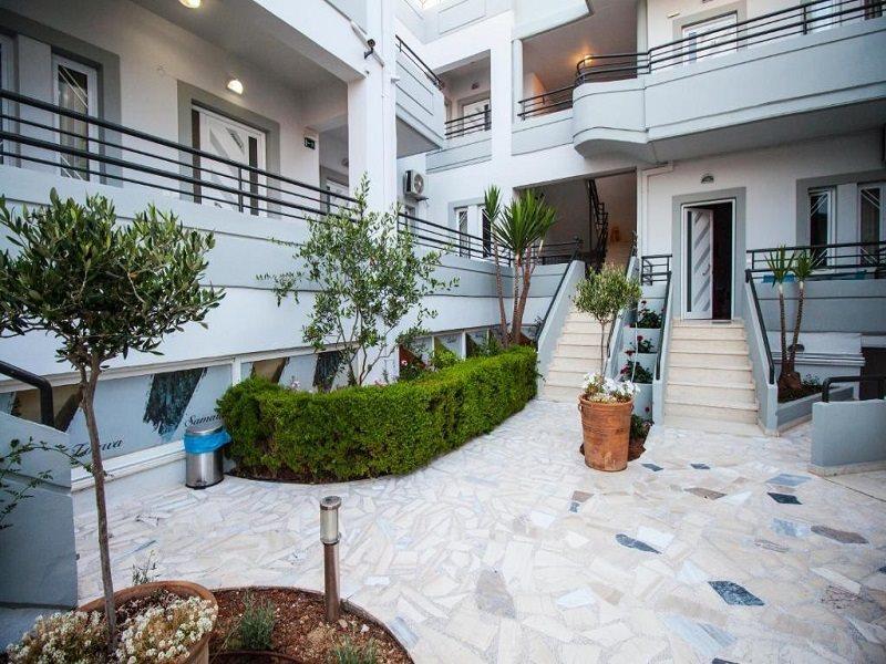 Elia Stalos Apartments Agia Marina Exteriör bild